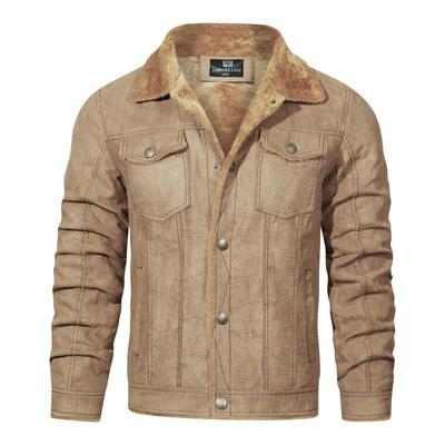 Neue Reversjacke aus Pelz mit grenzüberschreitendem Herren-Winterfleecemantel für Herren mit lockerer Herrenbekleidung