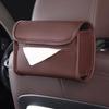 Armrest Tissue Box Holder Wear Resistant Pu Leather Backseat Tissue Case Holder Napkin  