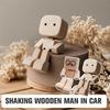 Shaking legs wooden man Car ornaments Creativity Cute Desktop Decorative item car Interior Aromatherapy Air outlet pendant