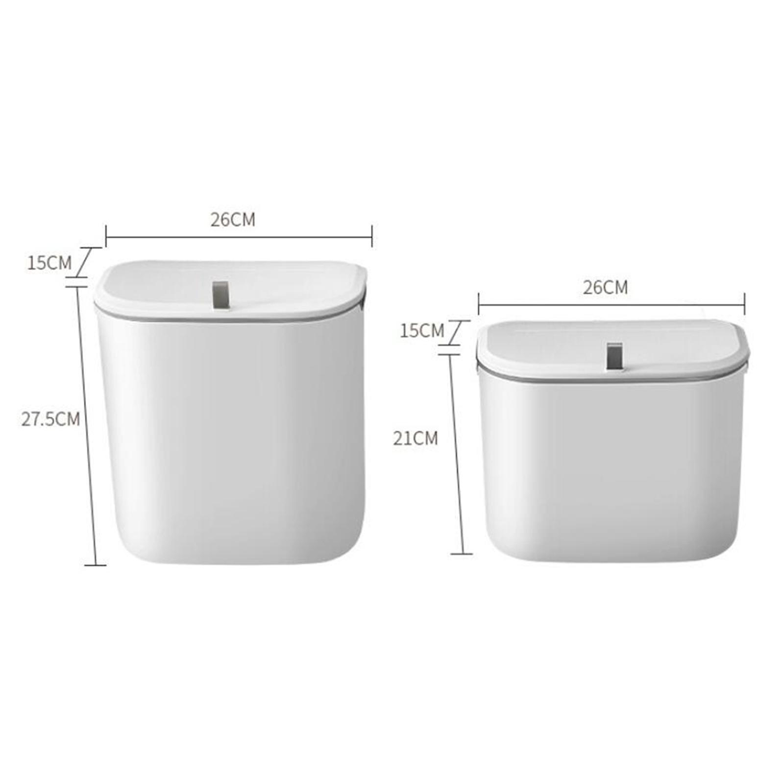 

Настенный мусорный бак из полипропилена с крышкой, контейнер для компоста для дверной кухни, прачечная, 7 л