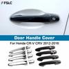 Door Handle Covers For Honda CR-V CRV 2012 2013 2014 2015 2016 Gloss Black Chrome Car Decor Trim Styling Accessories