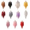 Elegant Lace Fringed Shawl Breathable Hollowout Designs Shoulder Wrap Perfect for Spring and Outdoor Activity Fashion