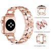 Luxury Metal Diamond Bracelet for Apple Watch Band 49 44 41 42mm for Iwatch 8 7 SE 6 5 4 3 38 45 40mm Stainless Steel Strap Smartwatch Accessories