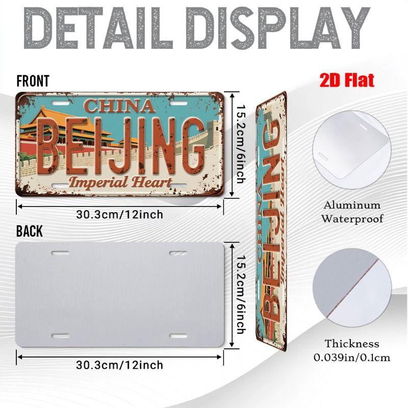 Urban City Theme Metal Tin Sign for Bar Garage Interior