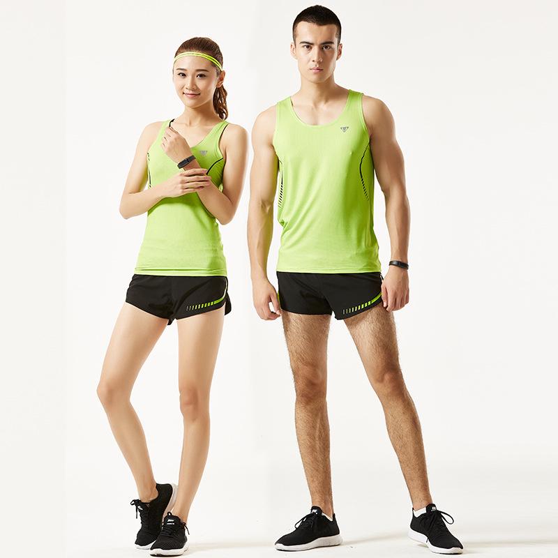 

Комплект майки-борцовки для марафона с быстрым высыханием: Мужская и женская легкая спортивная сетка L