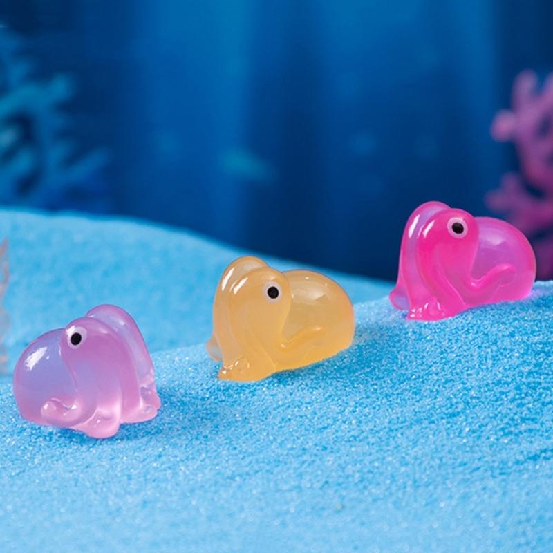 6Pieces Luminously Underwater Creature Ornaments For Fish Tanks Decoration Kids Educational Toy And Landscape Design