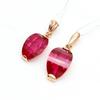 Purple Gold Egg Surface Ruby Pendant Simple Atmosphere Plated Rose Gold Ingot Pendant Jewelry Women