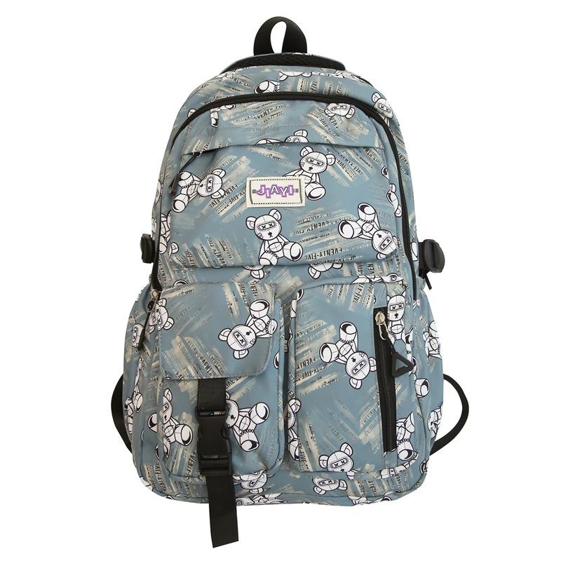 

Школьная сумка с принтом Beat, женский рюкзак большой вместимости, студенческий рюкзак для старшеклассников, женский рюкзак зелёный