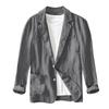 Lässige Modejacke für Herren, einfarbig, langärmelig, mit Taschen