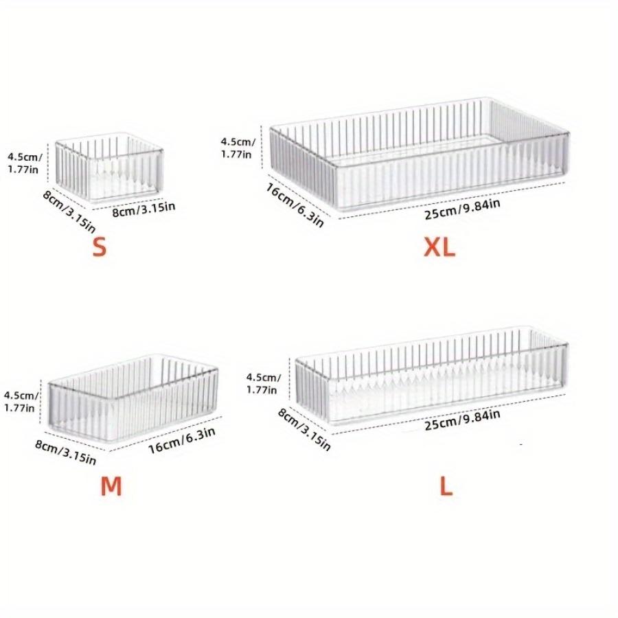 Clear Acrylic Cosmetic Storage Box Suitable for Vanity Storing Lipstick Eyeshadow Skincare Products Home Use Drawer Divider Desktop Makeup Organizer