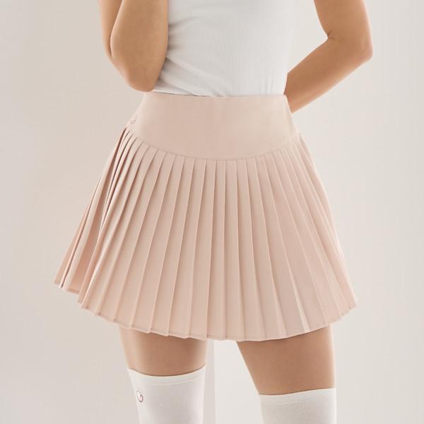 J.JANE Simple Pleated Skirt (Beige)