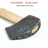 Mason's Hammer Set: Square and Flat Head, Pointed Head, Forged Iron, Round Head for Mining.