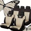 All-season Universal Butterfly Craft Car Seat Cover Featuring Special Embossed Fabric for Extra Comfort and Style On the Go.