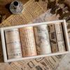 1-4Roll/Pack Retro Style Map Washi Tapes DIY Self-adhesive Newspaper Map Tape Journal Diary Scrapbooking Decorative Supplies ZYF