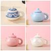 Chinese Style Flower Porcelain Teapot Exquisite Milk Tea Lid Accessories  Restaurant