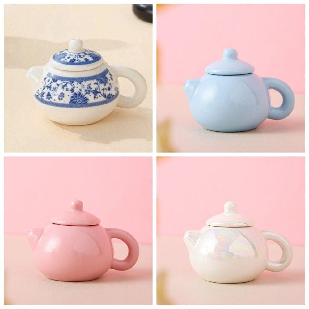 Chinese Style Flower Porcelain Teapot Exquisite Milk Tea Lid Accessories Restaurant