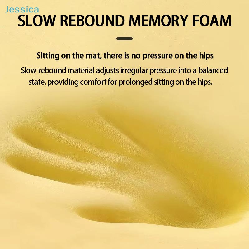 Cool Ice Silk Milk Fiber Rebound Cushion Breathable Anti-Fatigue Seat Pad for Office/Car/Chair