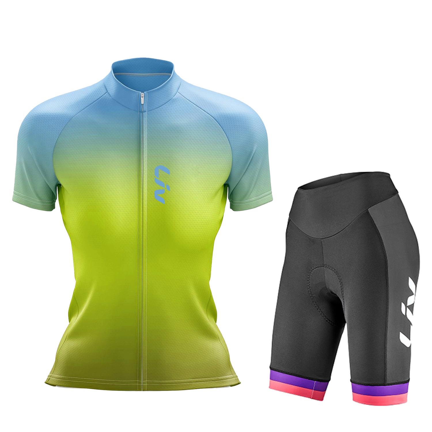 

2026 Summer Breathable Cycling Suit Set Women s Road Cycling Knitwear Cycling Shirt Quick Drying UV Resistant Outdoor Cycling Bib New Racing Suit 3XL