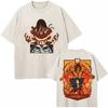 Washed Anime Attack on Titan T-shirt Shingeki No Kyojin Levi Ackerman Vintage Short Sleeve Men Women Cotton Loose T Shirts Gifts