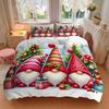 3Pcs Christmas Gnome Celebration Bedding Sets For All Sizes New 3D Printed Bed Cover Comforter Duvet Cover Pillowcase Bedroom Decoration