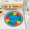 Piano Keyboard Music Note Educational Round Colorful Chord Circle Flannel Carpet For Music Room Kids Learning Instrument Themed