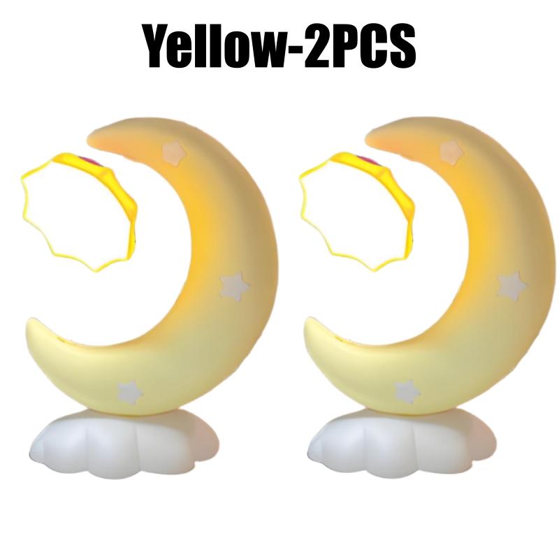 Niedliches LED Mond Nachtlicht USB Wiederaufladbare Nachttischlampe für Schlafzimmer Schreibtisch Dekolampe Kinder Weihnachtsgeschenk