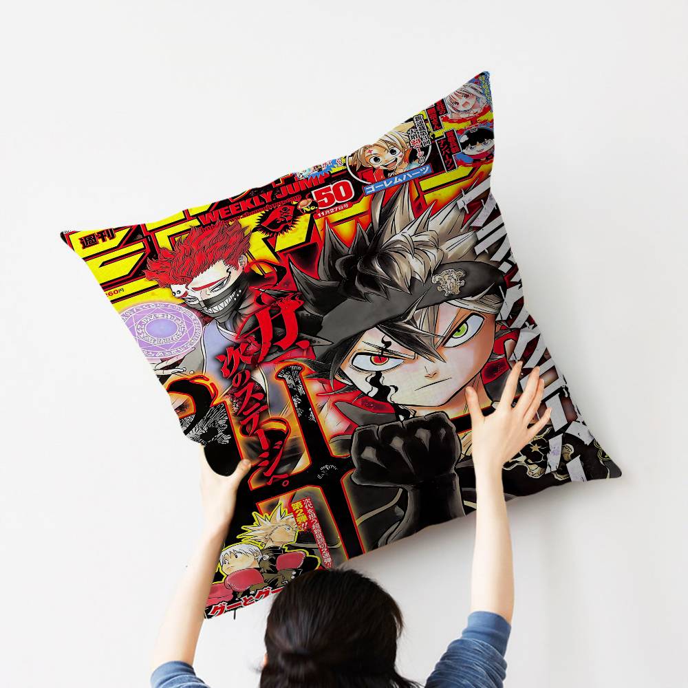 Anime Black Clover Cushion Cover Pillowcase Upholstery Sofa Throw Pillow Home Decor Pillowcas