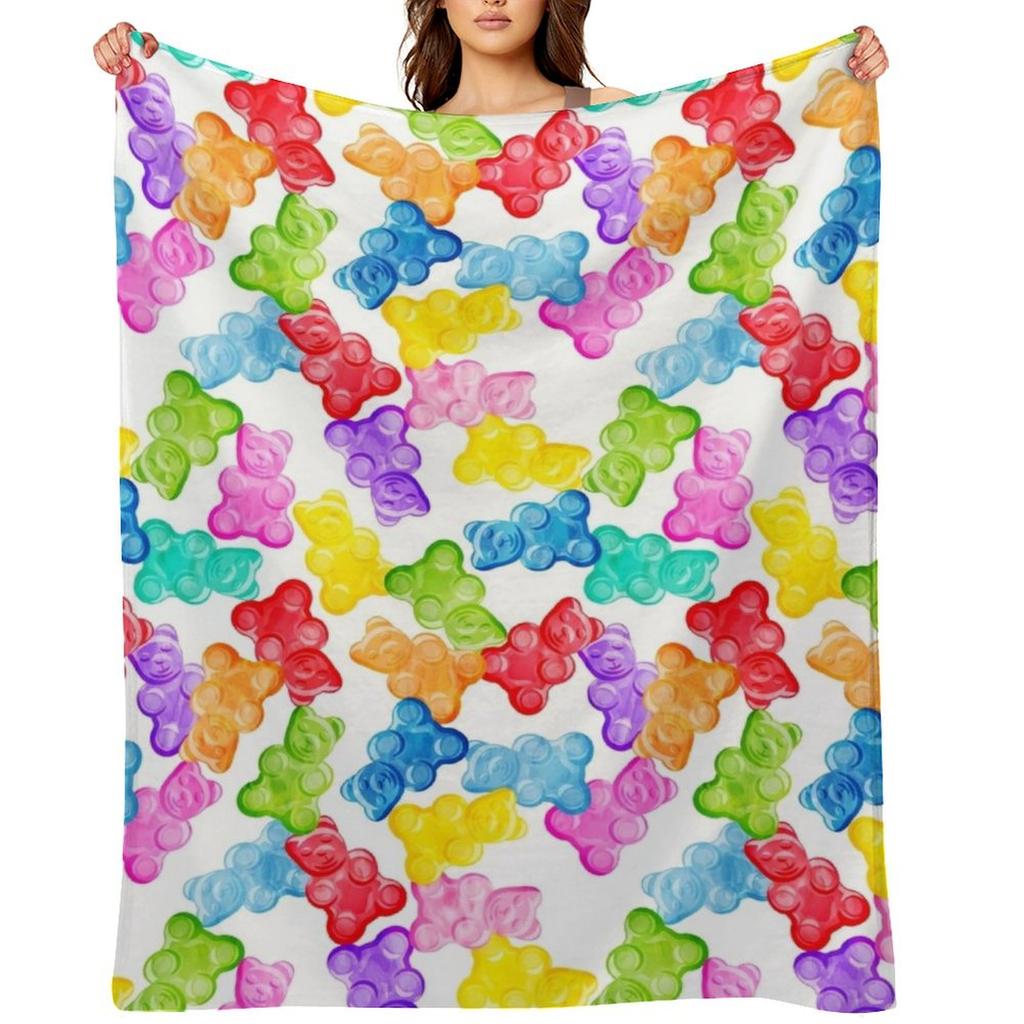 Gummy Bears Throw Blanket Summer Beautifuls Blankets For Bed Luxury Blankets