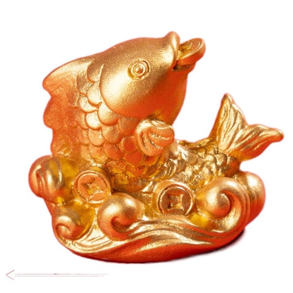 Mini New Year Statue Chinese Style Desktop Decor Cartoon Landscape Ornaments  Desktop