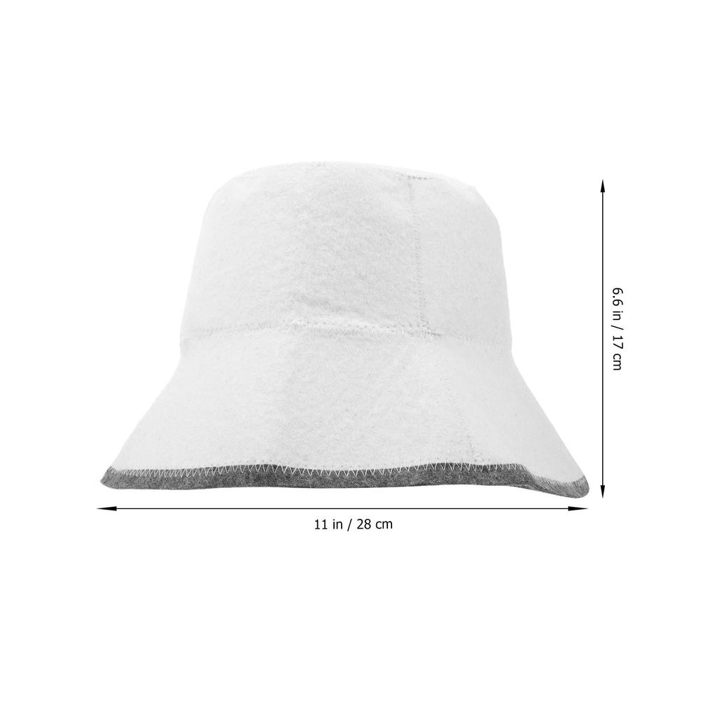 Portable Thick Wool Sauna Hat Water Absorbent Breathable Sauna Cap Lightweight Shower Bath Accessory for Women