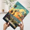 Los Angeles Cityscape Poster Customized Wall Art Vintage Metal Signs Retro Tin Plaque for Man Cave Office Decoration Gaming Home