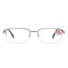 New Men's Simple Metal Half-Frame Reading Glasses with Anti-Blue Light