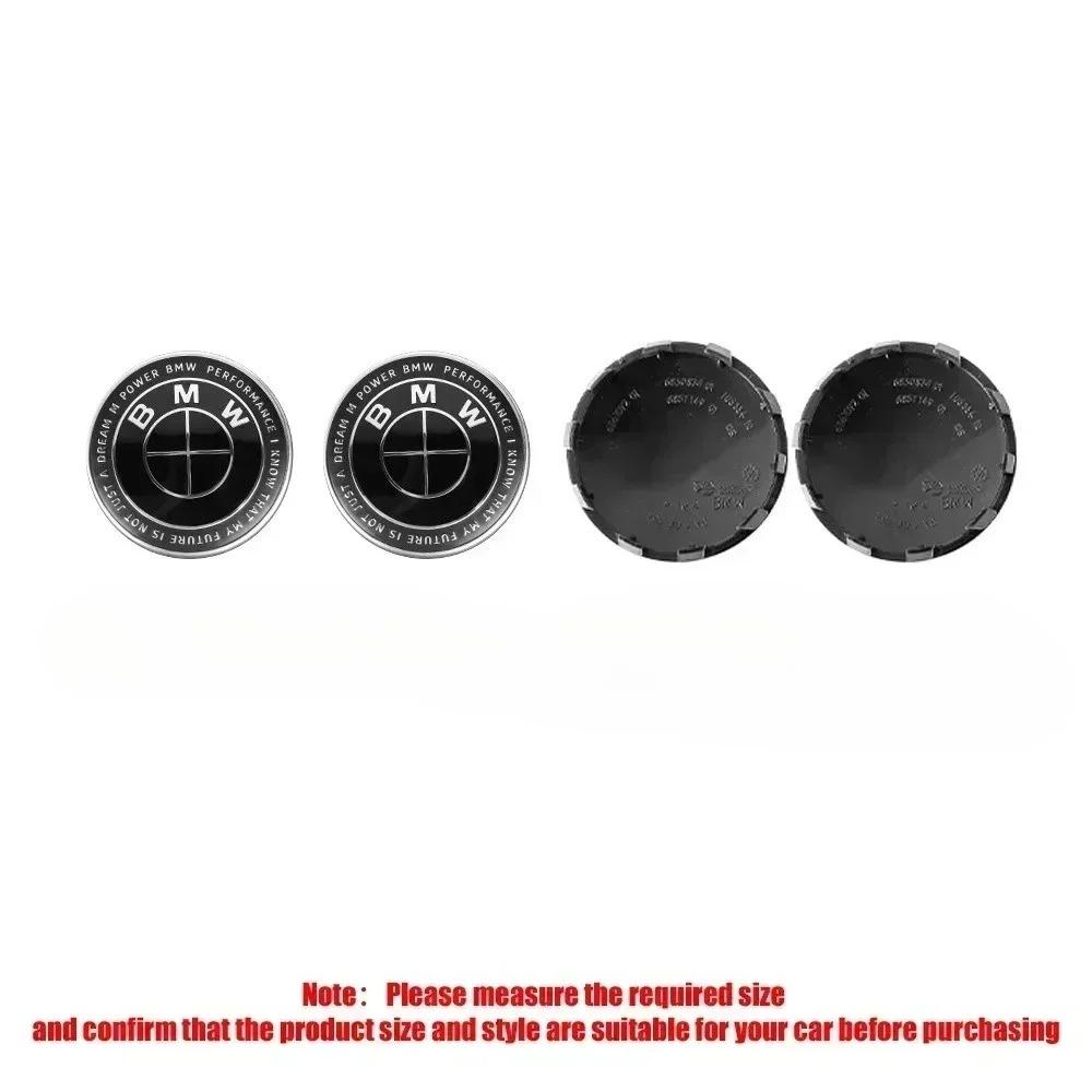 FA5For BMW F15 F25 F26 E83 E84 X1 F31 F49 M E62 F10 F20 F30 F40 4pcs 56/60MM Wheel Center Caps Hub Car Rims Dust-proof Cover Hubcap
