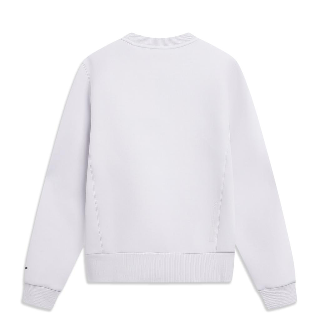 Li Ning Glory Series Simple Round Neck Comfortable Pullover Solid Color Sweatshirt Women Sweatshirt AWDVH14-2