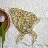 Triangle scarf scarf women's literary new floral small scarf silk scarf high-end headscarf summer women's pastoral headband tied hair