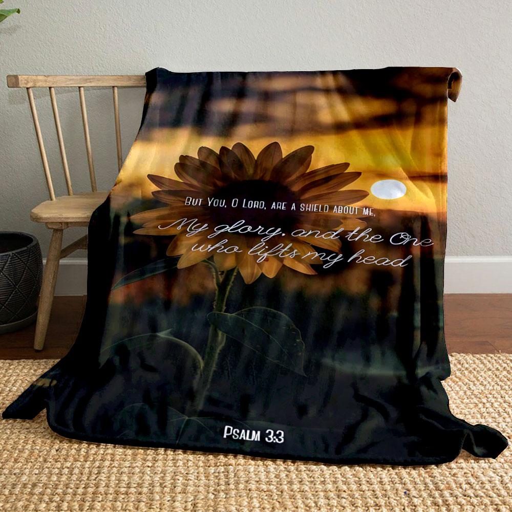 

Sunflower Sunset Scripture Blanket Printed Blanket for Living Room Bed Couch lunch break Soft Cozy Blanket for Friend s festival Gift 80cm x 120cm