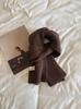 Autumn and Winter New Soft Knit Knit Groove Wool Scarf for Women, Korean Style Warm Yarn Solid Color Versatile Neck Warmer