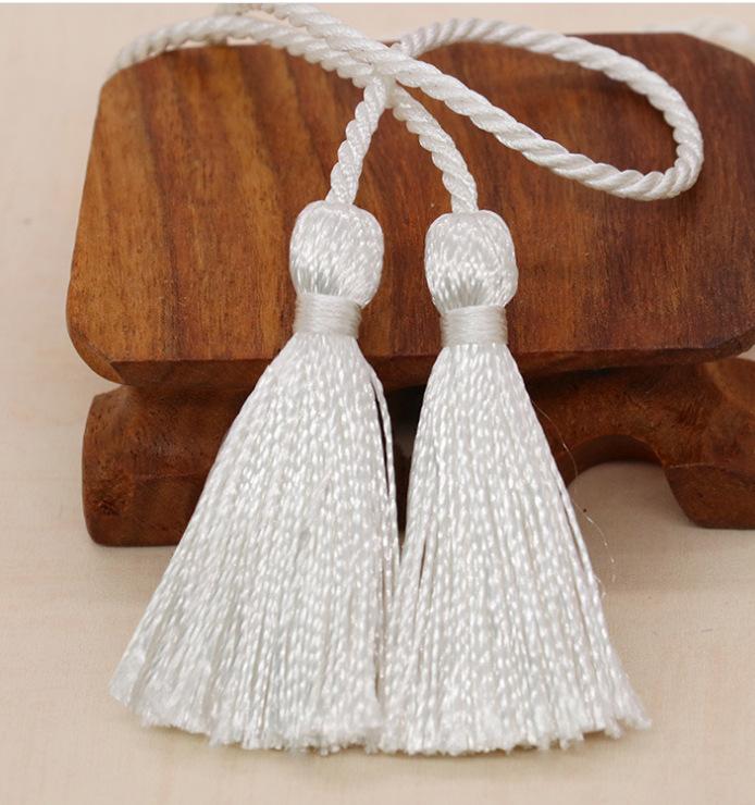 2-10Pcs 54cm Long Rope Double Fringe Trim Tassels Handmade Silk Bookmark Tassel For Curtain Decoration DIY Craft Sewing Supplies