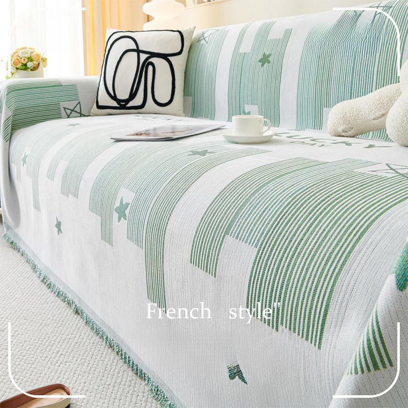 Chenille Sofa Handtuch Vollständig bedeckt Einteiliger Überwurfstoff Rutschfeste Sofakissen Vier Jahreszeiten Sofaüberwurf Universaltyp