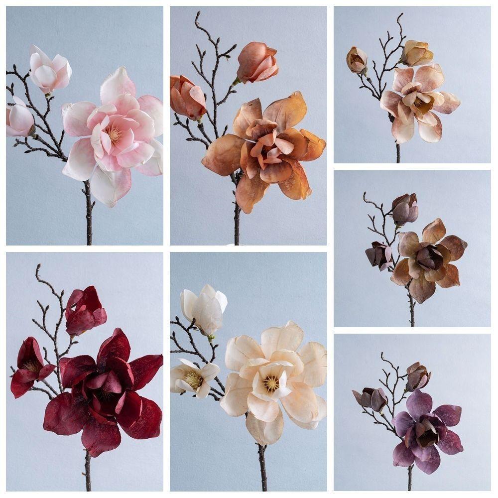 Real Touch Simulation Big Magnolia Luxury Fake Flower Artificial Orchid Flowers  Party Favors