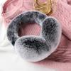 Super Quality Ladies Rex Rabbit Fur Earmuffs Winter Warm Ear Muffs for Women