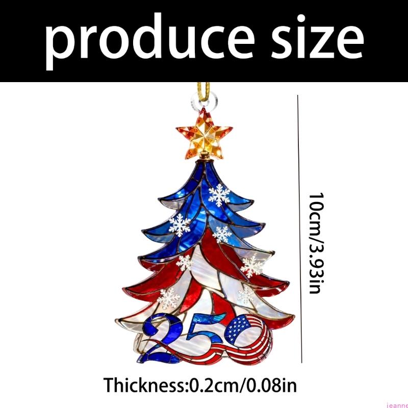 1pc 250th Anniversary Ornament Shatterproof Acrylic Christmas Tree Decoration For Home Holiday Party