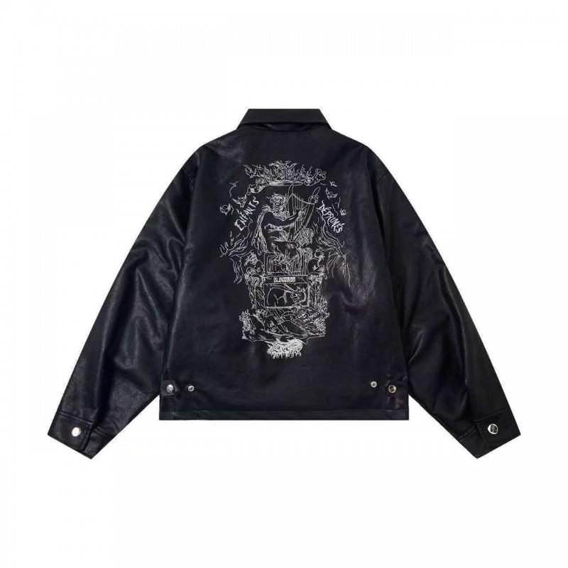 Unisex Oversized Patchwork Hoodless Bomber Jacket Cotton-Lined Casual Streetwear Outerwear Fall