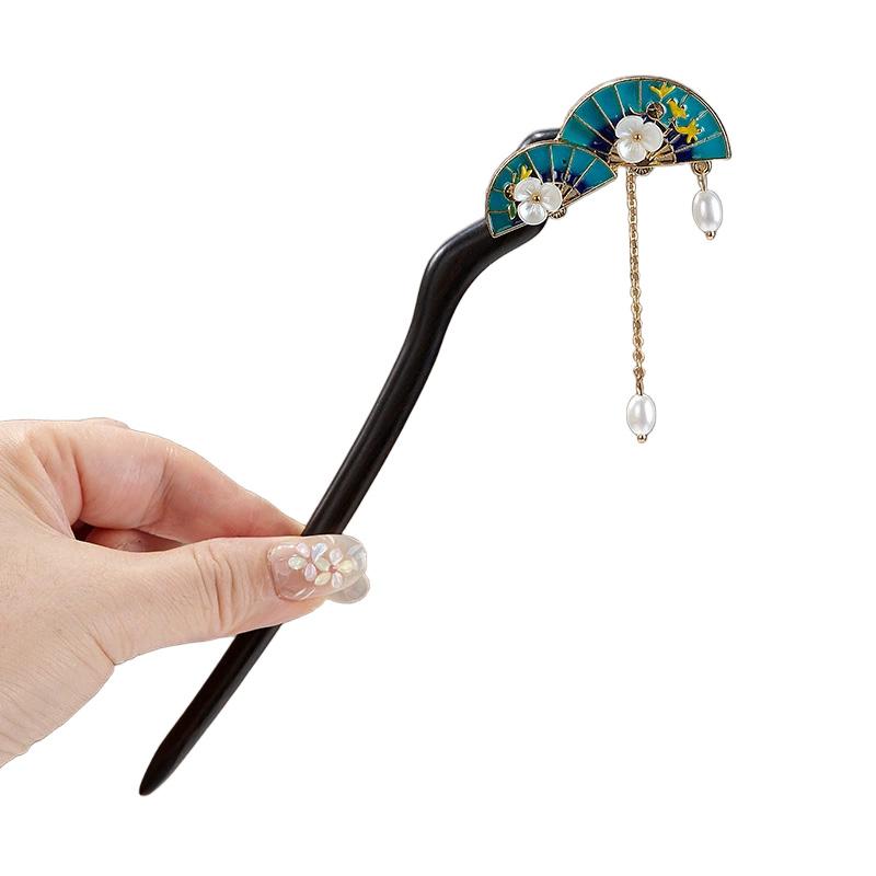 

1 шт. кисточка свежее дерево новый китайский стиль сандаловая заколка для волос древний головной убор кисточка заколка для волос A зелёный