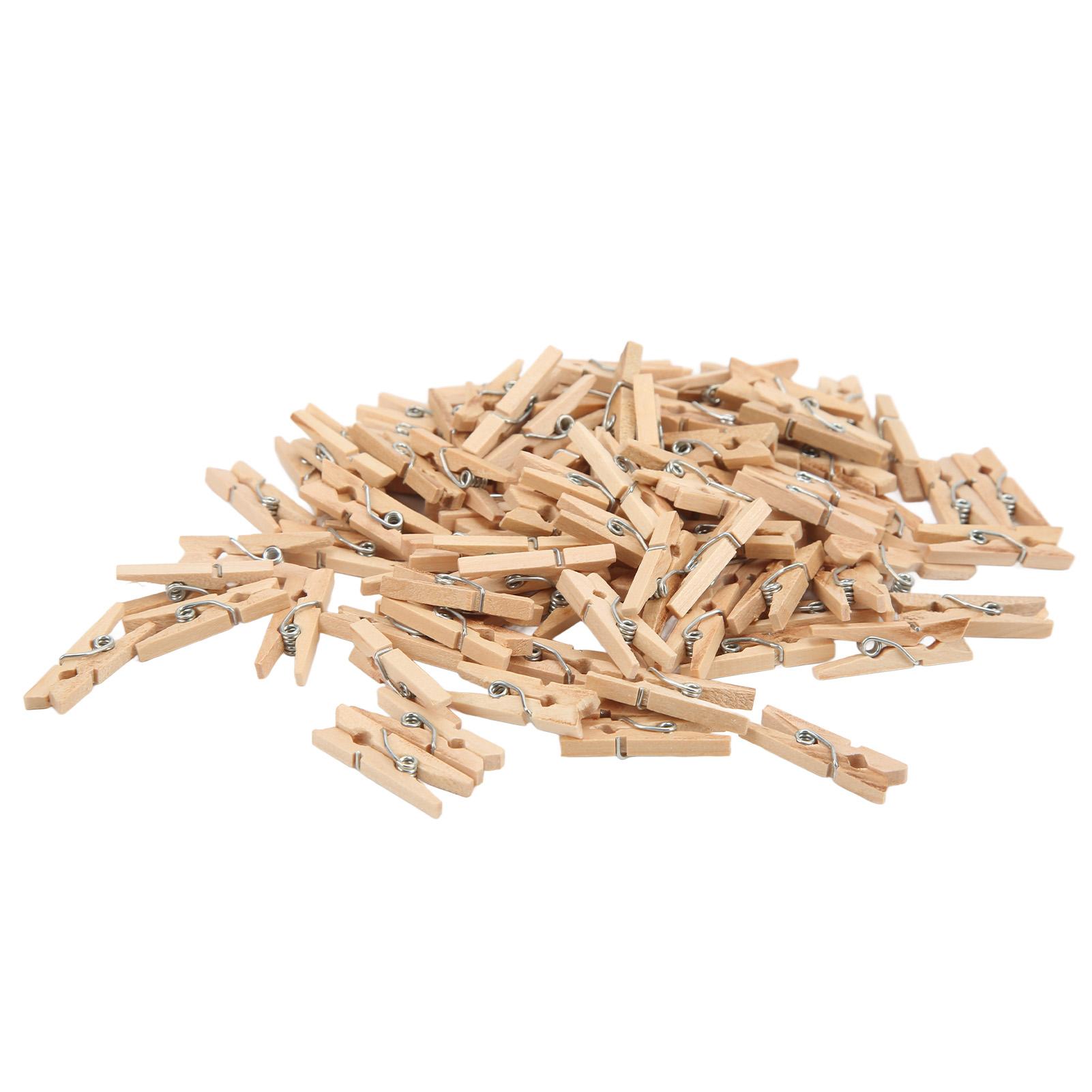 

100 шт. Мини прищепки деревянные неокрашенные прочные долговечные широкое применение деревянные прищепки