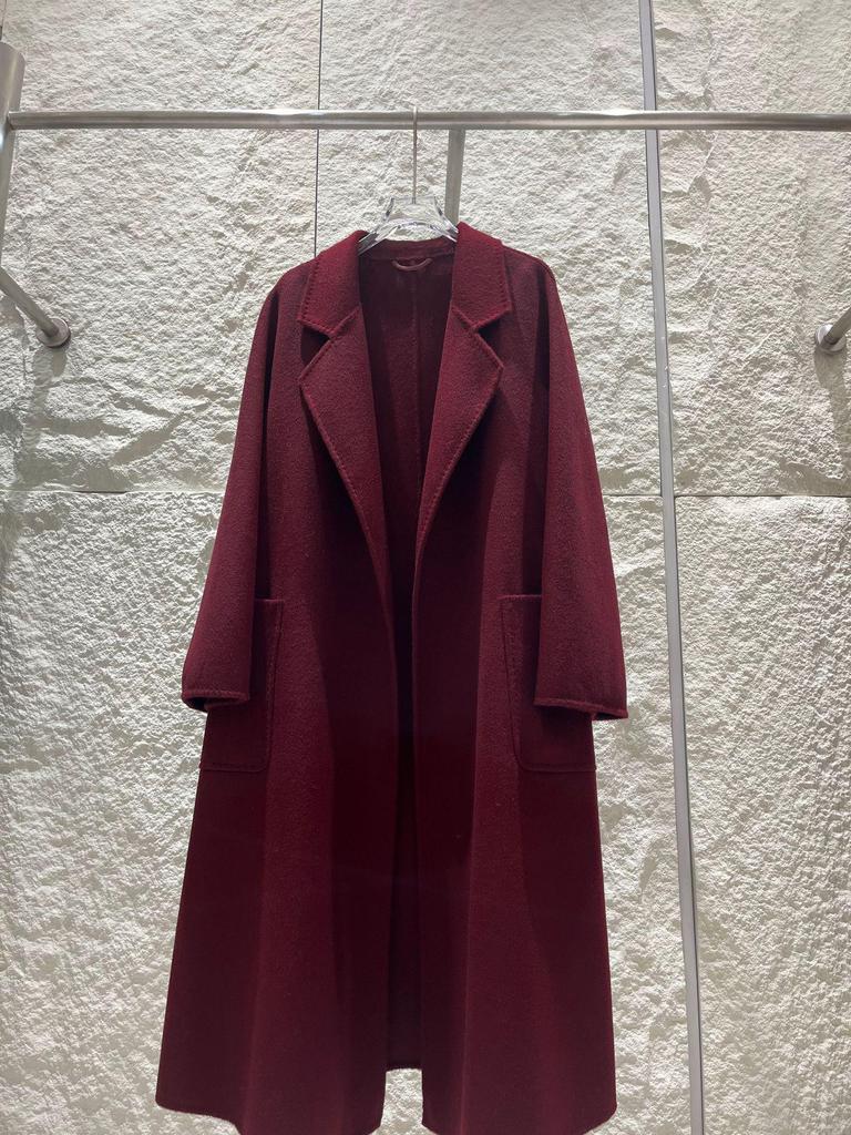 M Family Water Ripple High-End Women's Double-Sided Cashmere Coat