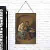 Vintage Oil Painting Style Metal Wall Art European Country Character Decorative Painting for Living Room
