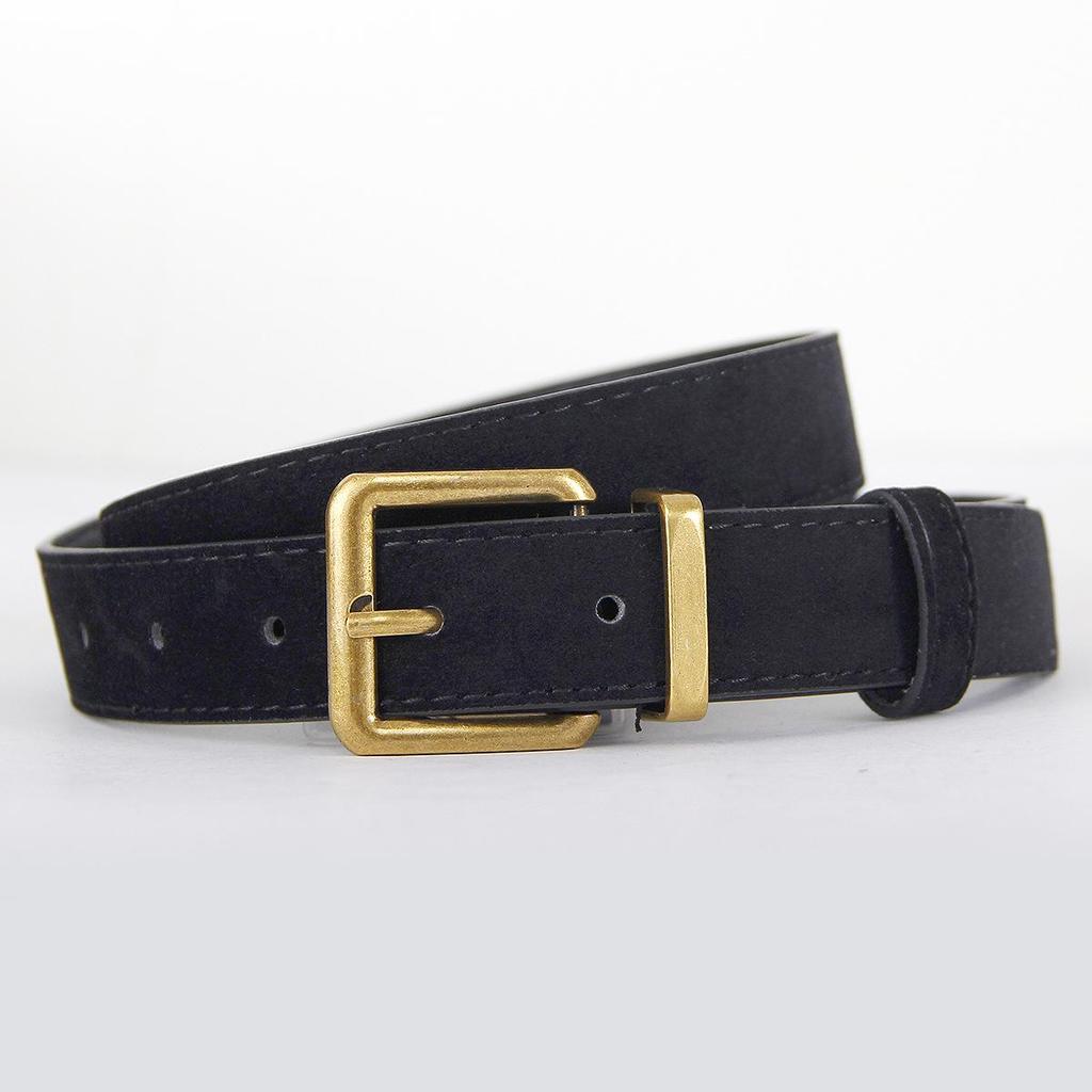 Damen Retro Wildleder Gürtel - Dornschließe für Anzüge und Jeans