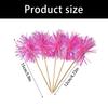 10Pcs Wooden Cake Decorations Colorful Tinsel Cake Insert Sticks Embellishments For Birthday Wedding Anniversary Party