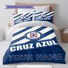 Name Custom Cruz Azul Pattern Bedding Set Quilt Cover Pillowcase Home Decor Gift (1 * duvet cover + 2 * pillowcase, without core)